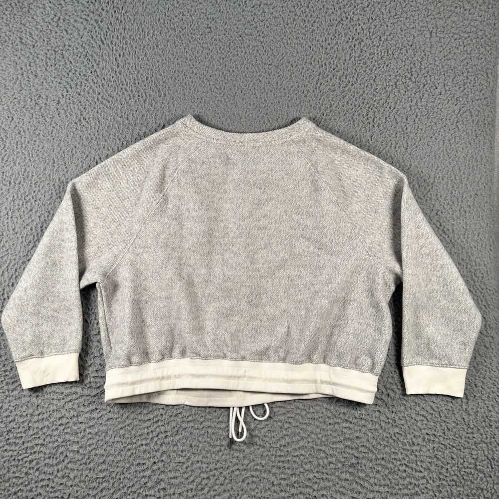Lou & Grey Cozy‎ Textured Sweatshirt Womens 2XL Heather Gray Drawstring NWT - Picture 5 of 8